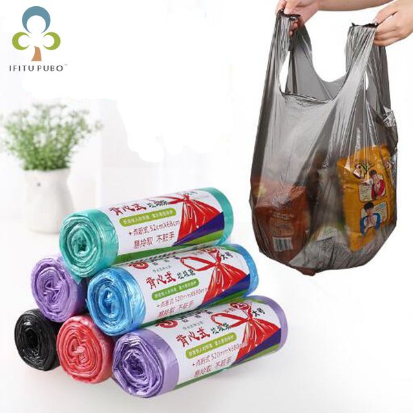 

1 roll thickened home vest garbage bag disposable kitchen plastic bag breakpoint style trash bags lyq