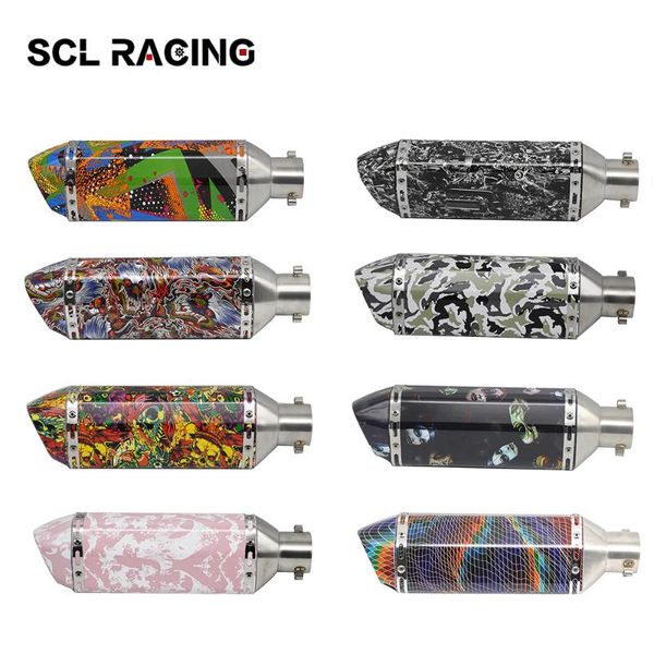 

alconstar motorbike 51mm modified ak motorcycle exhaust muffler pipe for 50cc-1000cc escape moto gsr 600 msx 125 nc750x