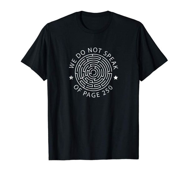 

2019 fashion men t shirt we do not speak of page round maze star shirt, White;black