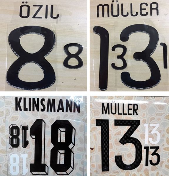 

2012 германия ретро печать футболка nameset OZIL MULLER REUS тиснение стикера игрока 2004 года ф