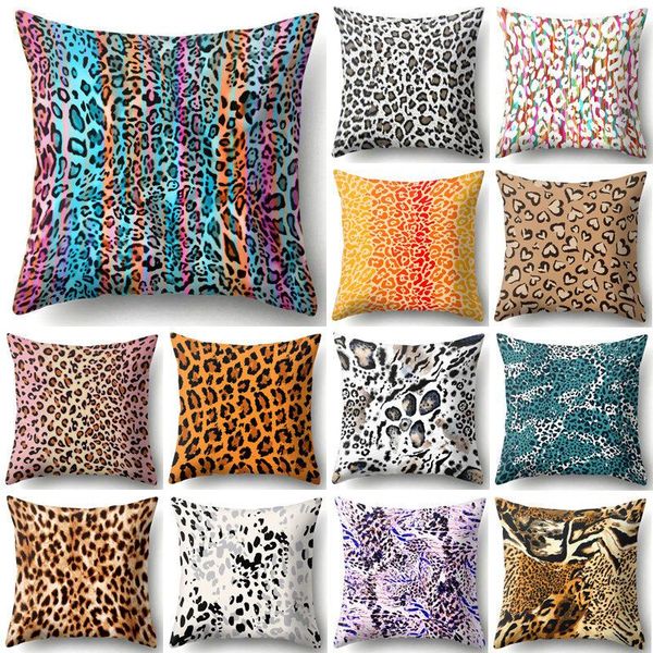 45 45cm Animal Leopard Print Pillow Case Sofa Waist Throw Cushion