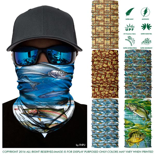 

outdoors fishing seamless bandana fisher scarfs quick dry uv protection face mask fishman tube scarfs hunting fishing headbands, Black