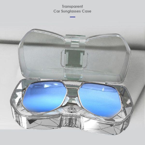 

1pcs автомобилей солнцезащитный козырек солнцезащитные очки организатор организатор box билетов клип карты держатель черный автоаксессуары