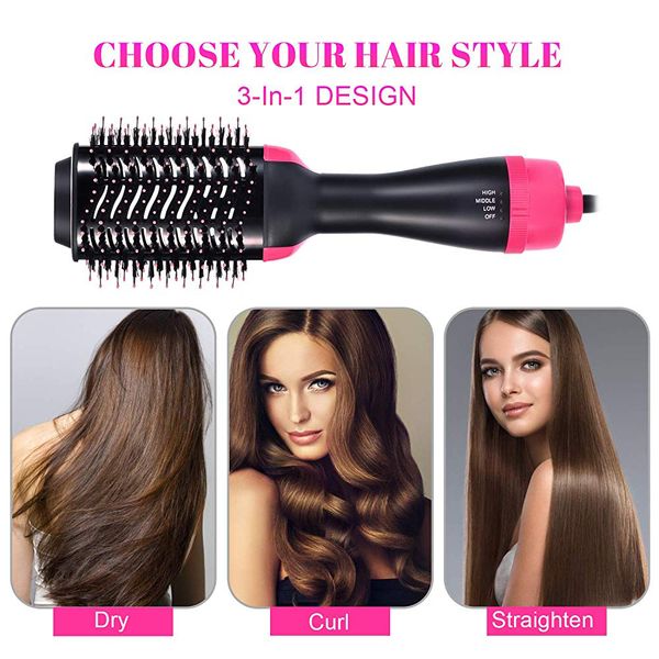 

one step hair dryer & volumizer dryer brush straightener curler styling tangle straightener comb straightening and curling