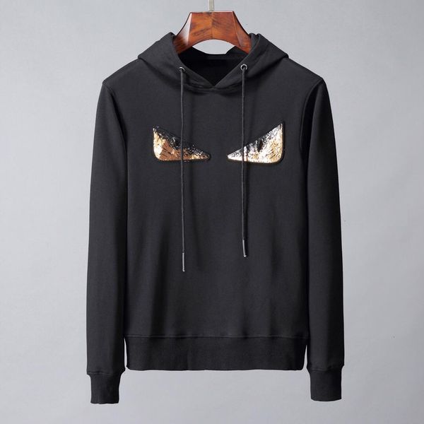 

beautiful men hoodies 19ss new fashion sweaters round neck and pure cotton perfect quality exquisite embroidery size m-3xl lki120, Black