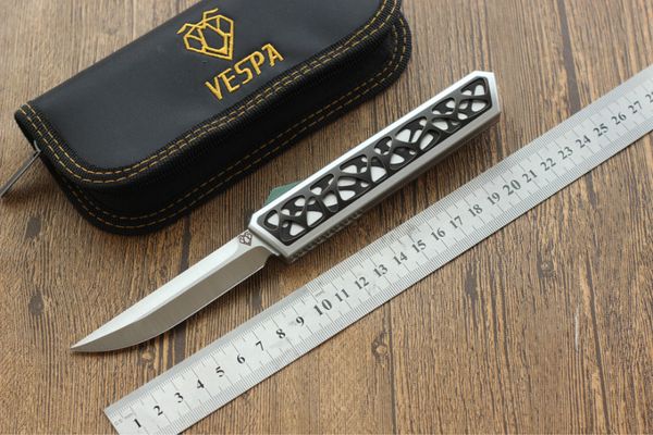 

VESPA Dark star high quality folding Knife Blade:M390(Satin) Handle:7075Aluminum+TC4,Outdoor camping survival knives EDC tools