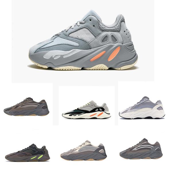 

700 Wave Runner Mauve Inertia Кроссовки Цемент Geode Kanye West 700 Мужчины Женщины Статические Спортивные Seankers Размер 36-48