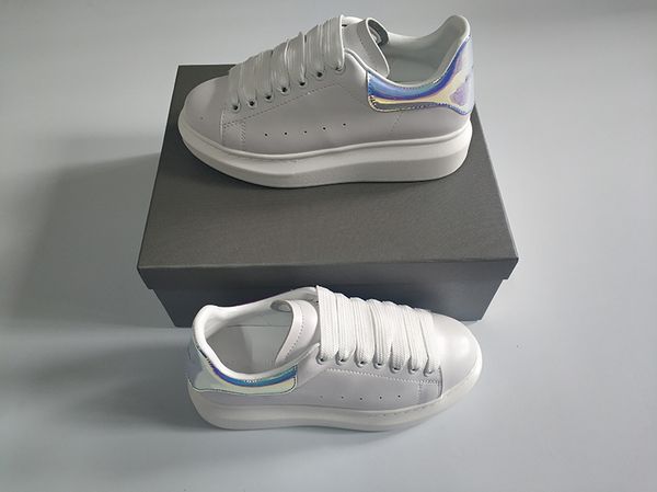 

35 46 fashion designer man women rubber sole real leather oversized sneakers popular dress shoes with original box size - outdoor