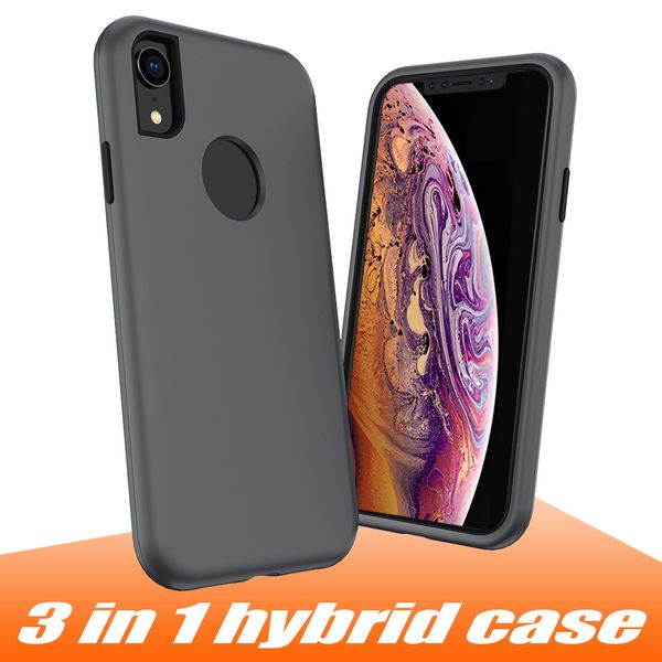 Hybrid 3 in 1 Defender Case für Samsung S10 PLUS Note 10 Heavy Duty Protective Armor Cases für iPhone 11 XS MAX XR