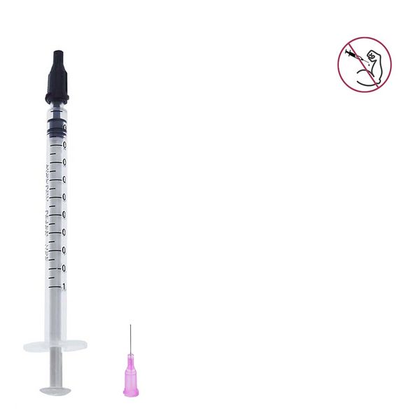 1 ml / 1 cc şırınga iğnesi + 30G 0.5 inç Dozajlama İğneler Sızdırmazlık kapağı