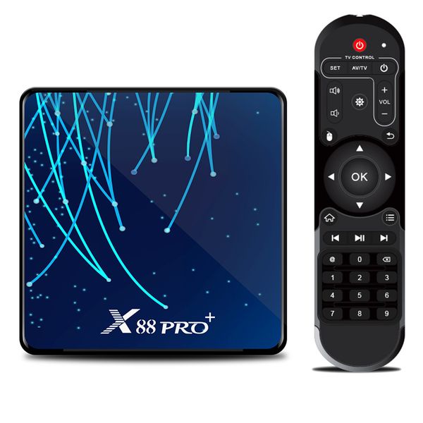 

1 шт x88 pro plus android 9.0 tv box 4g rockchip rk3368 окта-core 4k bluetooth 100m 2,4 + 5g wi-fi set top box