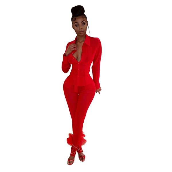 

spring summer women two piece set and pants plus size outfits tracksuit sweatsuit outfit blazer mesh trousers sets, White
