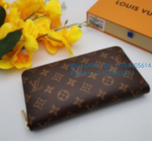 

n60003 2019 new men's and women's style leather long zipper presenile wallet large capacity hand bag wallet card bag wallet functi