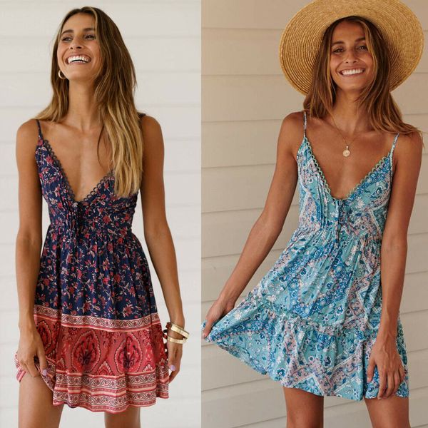 deep v backless pleated slip party dress