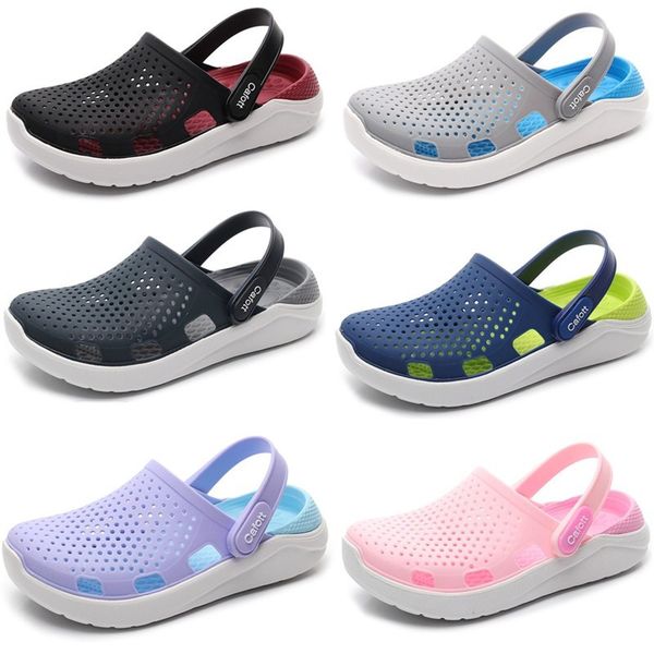 

women mules & clogs 2019 summer pvc girl flat with sandals brethable wearable beach casual slippers shoes big size 36-45, Black