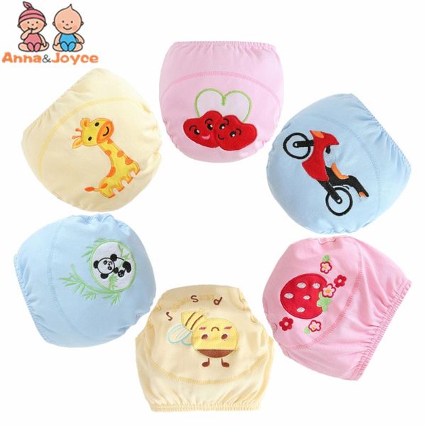 

5pc/lot baby washable diapers underwear/100% cotton breathable diaper cover/training pants