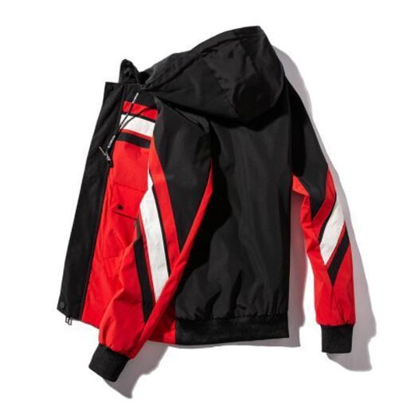 

мода мужские куртки пальто бренд с капюшоном куртка для мужчин ветровка молния толстовки дизайнер мужская спортивная одежда плюс размер одеж, Black;brown