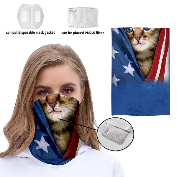 

magic neck half face bandana mask cycling scarf mask protective pm 2.5 mouth-muffle dust washable reusable masks bandana with filter dhl