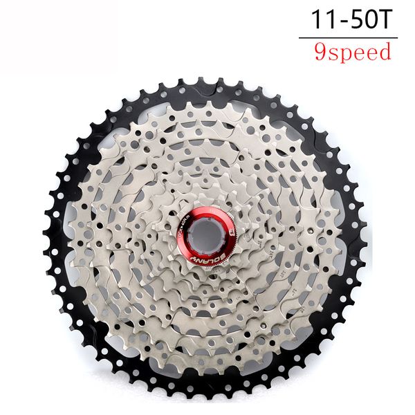 

9s 11-50t bicycle cassette repaired heel flywheel sprocket steel mountain road bike wheel cycling 9 speed 50 t