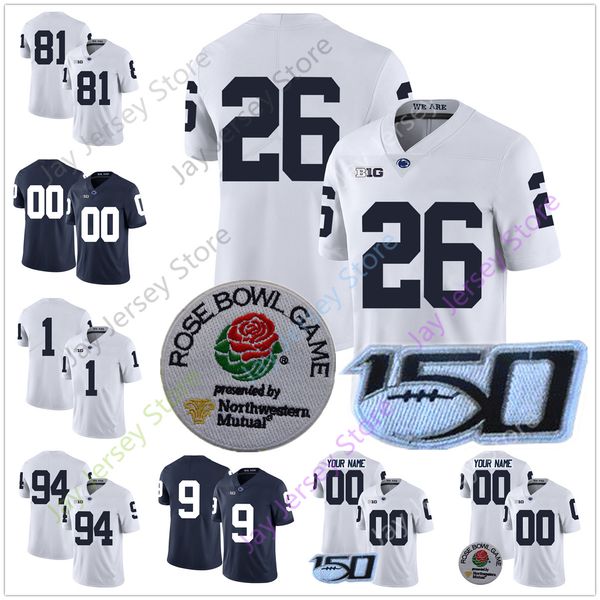 

custom penn state nittany lions football jerseys college noah cain pat freiermuth justin shorter micah parsons jan johnson john reid, Black;red
