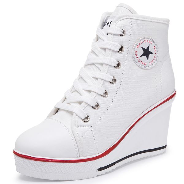 

2019 chance women hoe wedge invi ible heel hoe women ca ual canva high breathable platform neaker