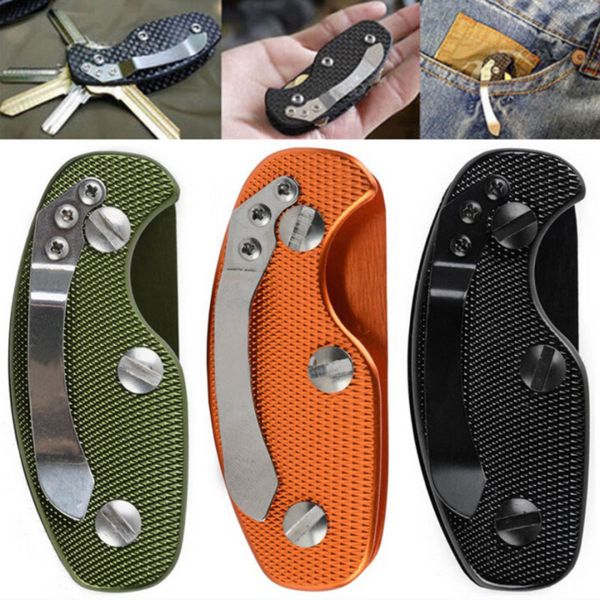 

gear key keychain holder folder clamp pocket multi tool organizer collector smart clip kit bar gadget outdoor camp, Silver