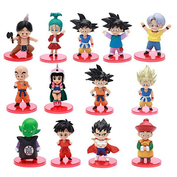 

8cm dragon ball son goku veget pvc action figure model toys 13pcs/lot