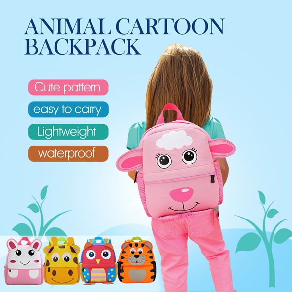 

oeak 3d cute animal design backpack kids school bags for girls boys cartoon shaped children backpacks