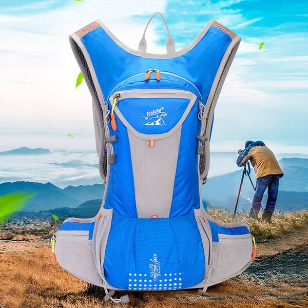 

women men jogging sport backpack trail running marathon bag waterproof