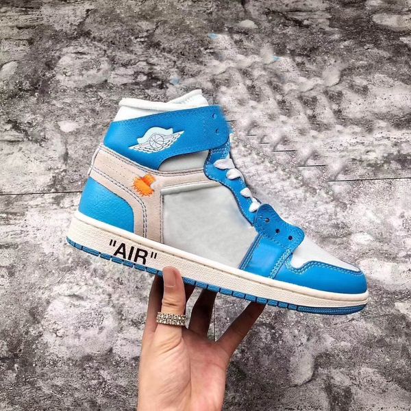 

Whole ale 2018 powder blue white unc 1 men ba ketball hoe authentic new aq0818 148 red white unc off neaker with original box