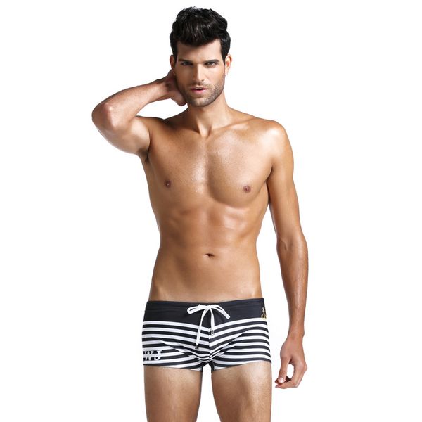 

2019 men swimwear shorts trunks drawstring swimsuit swim bathing suit stripe sport beach pool wear pants underpant nylon briefs