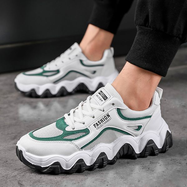 

new style thick bottom running shoes for men white sneakers outdoor sport shoes man training athletic jogging zapatillas