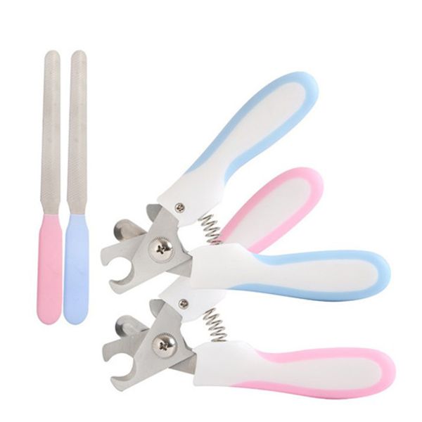 

new pet toe care stainless steel dogs cats claw nail clippers cutter nail file portable scissors trim nails pet products 4.8