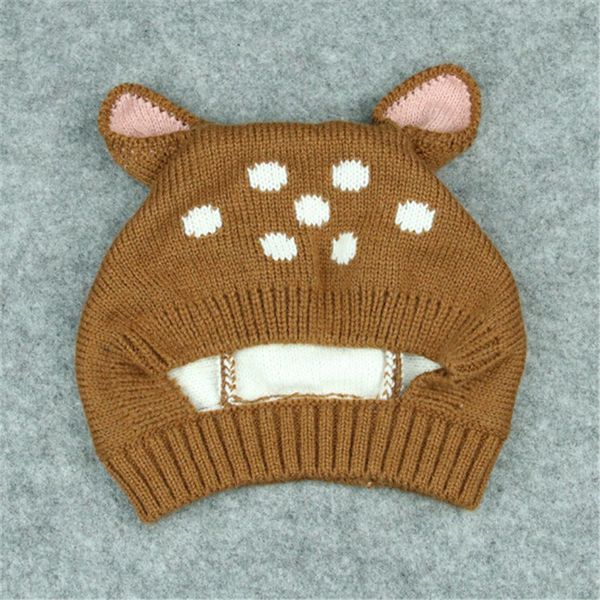 

winter 6 months to 3 years old baby knitted hat scarf cartoon kid dual balls ear wool thick beanie cap hat for boys and girl