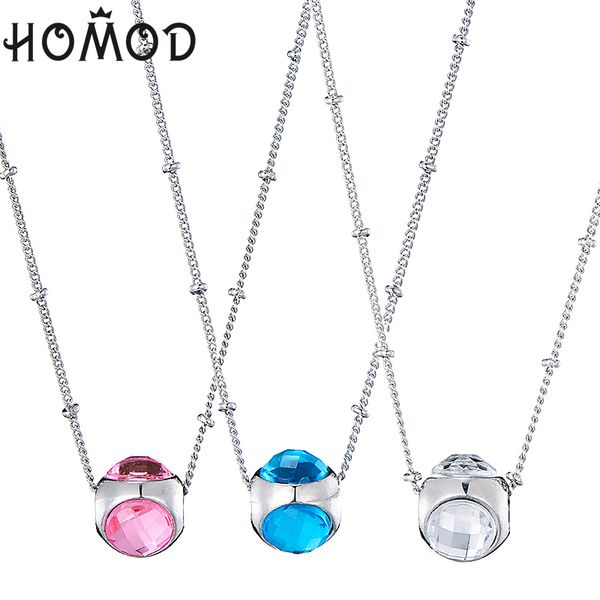 

2019 new fashion silver color shining round crystal design brand beads pendant necklaces for women bridal wedding jewelry