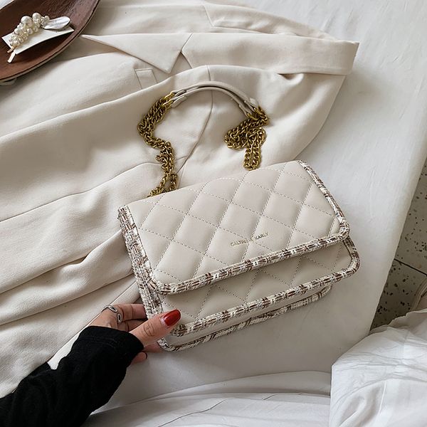 

women's bag 2020 new korean version of simple and versatile chain shoulder messenger bag rhombus personality small square