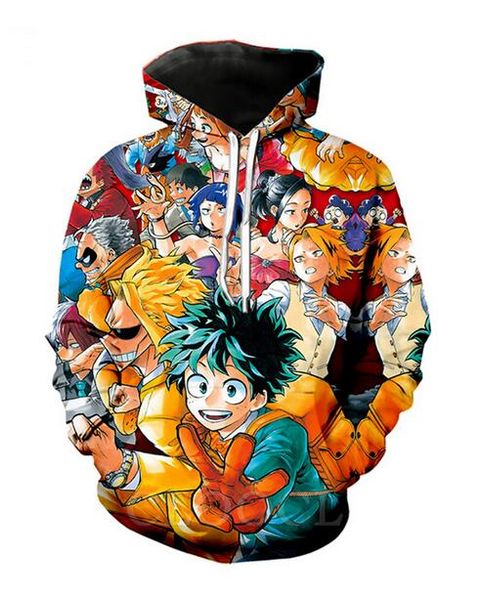 

new fashion sweatshirt men / women 3d print hoodies classic anime casual hooded hoodies lr0123, Black