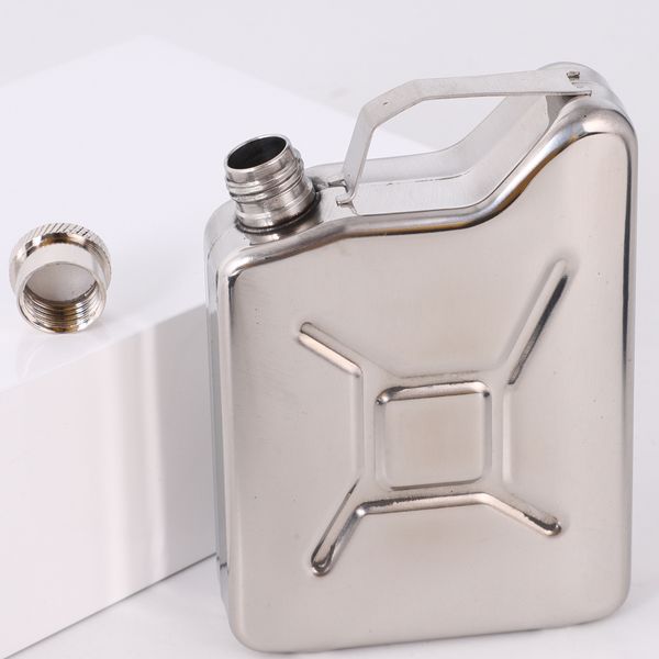 

portable mini 5 ounce special shaped oil barrel shaped stainless steel hip flask put your own logo
