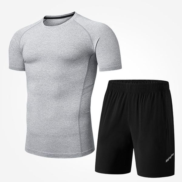 

mens yoga sets men casual two pieces suit breathable shirts + shorts pants fashion mens thin sports tracksuits 4 colors size m-4xl-dn