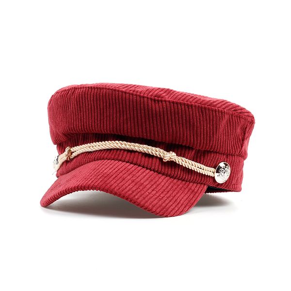 

2020 new arrival women men corduroy beret cap fashion navy hat outdoor casual caps winter hats for women, Blue;gray