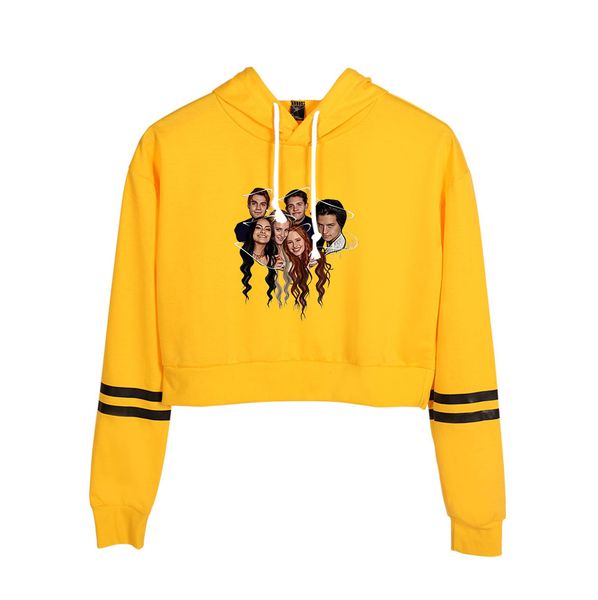 

new listing crop hoodies women kpop cotton harajuku girl's orange pretty hoodie sweatshirt, Black