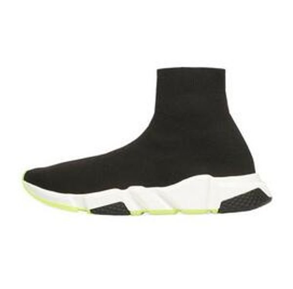 

2019 new paris speed trainers knit sock shoe original luxury designer mens womens sneakers high casual shoes with box, Black