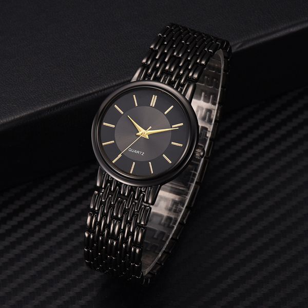 

luxury brand stainless steel watches for women gold black dial design dress quartz clock ladies bracelet watch, Slivery;brown