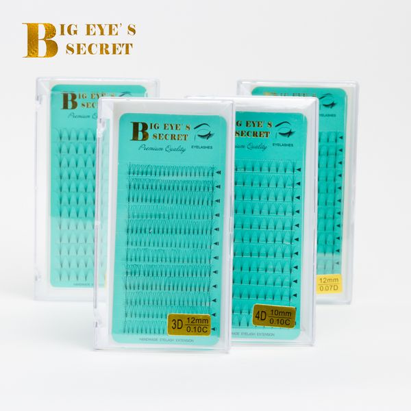 

big eye's secret luxury lashes short stem pre made volume fans faux mink premade russian volume eyelash extension
