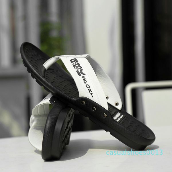 

rasteira size de hombre zandalias homme sandalias playa flip cuir sandalia 2020 herren flops sandals man teenslippers men erkek c13, Black