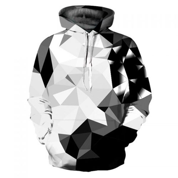 

spring and autumn fashion men's 3d print sweatshirt hoodie men and women fashion fun hip hop punk hoodie, Black
