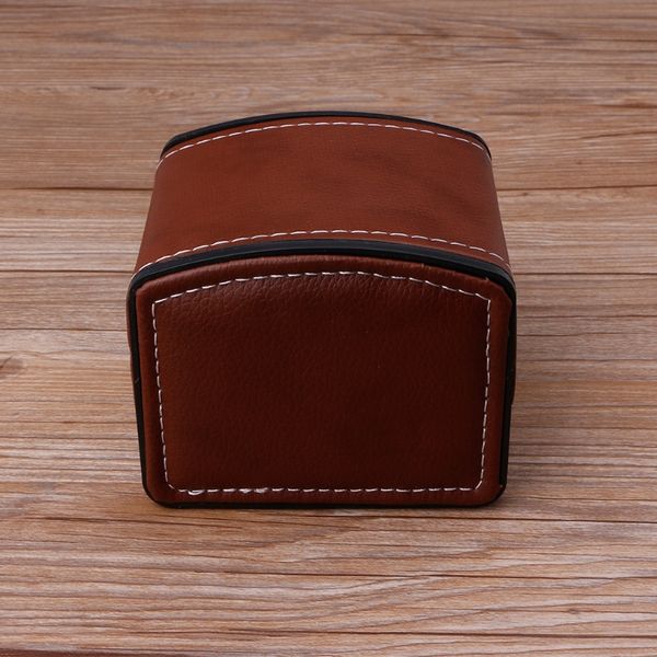

luxury faux leather watch box with pillow package case bracelet stand holder new, Black;blue
