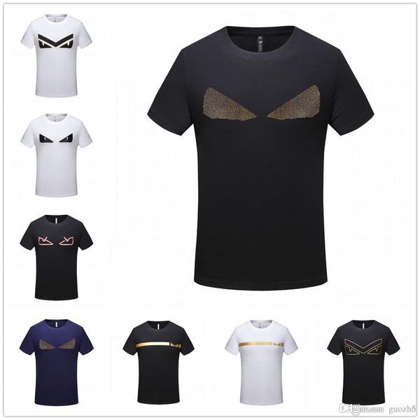 

18ss luxury europe brand fashion men's summer simple letter pattern men's t-shirt sleeve letters chest print print t-shirt, White;black