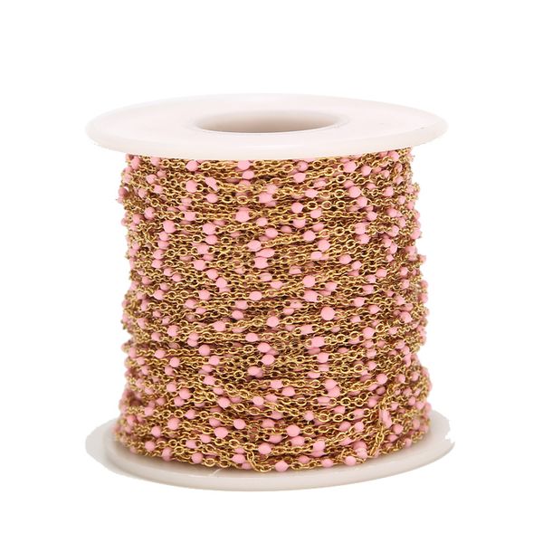 

2 meters 1.5mm width gold cable chain stainless steel enamel satellite cable link chain for bracelet necklace anklet making, Blue;slivery