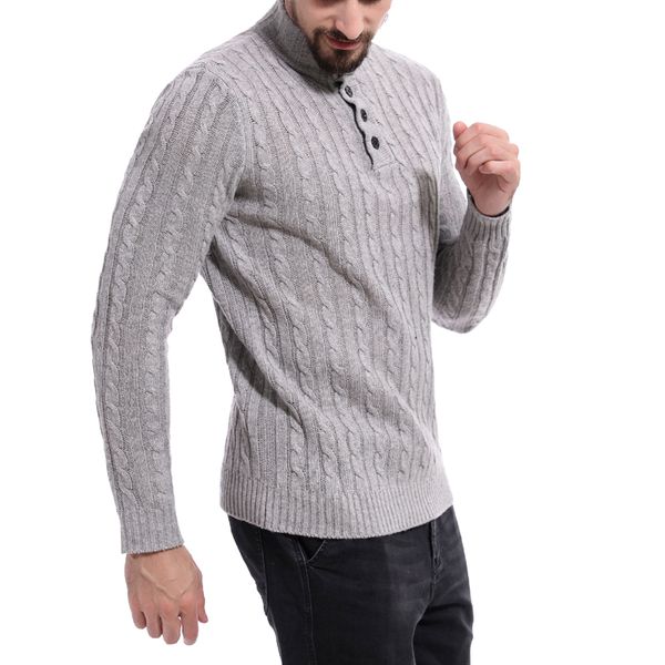 

sweater pullover cotton male casual slim 2019 autumn winter men fashion long sleeve soild buttonturtleneck knitted sweaters, White;black